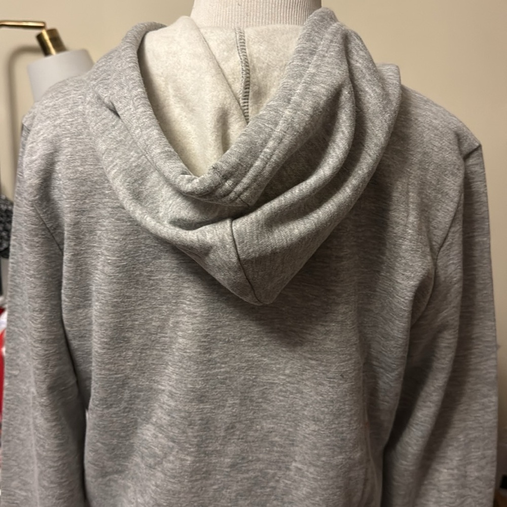 Adidas Women's Heather Gray Hoodie - Picture 4 of 8